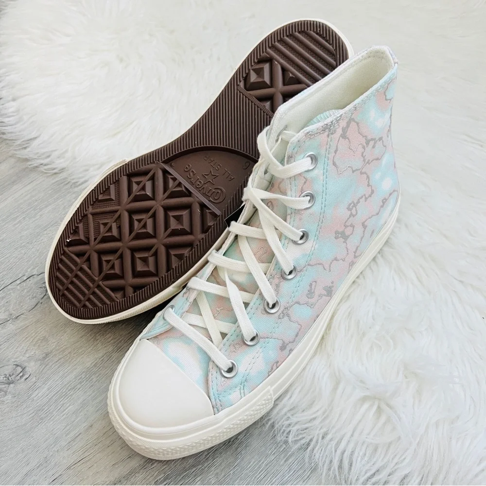NWT Converse Chuck Taylor All Star Lift Platform Marble Women’s Shoes - Picture 3 of 8